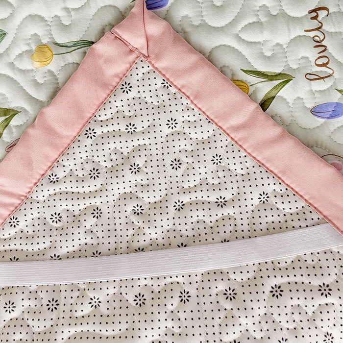 91家纺网 家纺一手货源 找家纺 纽缦家纺  水洗双层纱加厚加棉床垫 夹心果冻