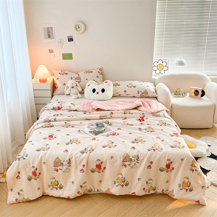 91家纺网 家纺一手货源 找家纺 （总）兄弟坊 2024新款泡泡纱印花夏被