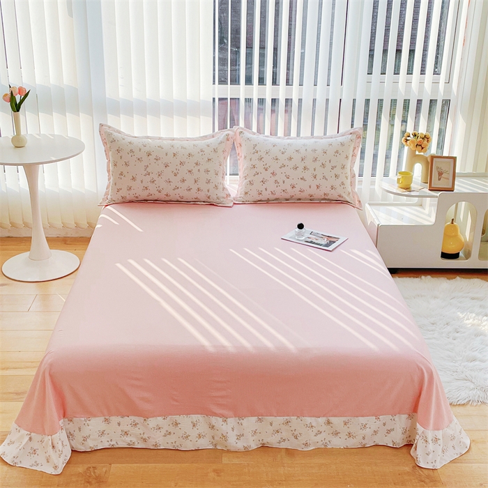 91家纺网 家纺一手货源 找家纺 可思家纺 2024新款直播爆款泡泡棉四件套现货供应 爱丽丝