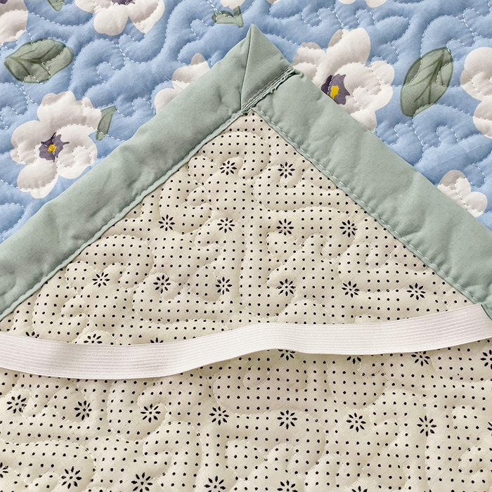 91家纺网 家纺一手货源 找家纺 纽缦家纺  水洗双层纱加厚加棉床垫 旧岛望海