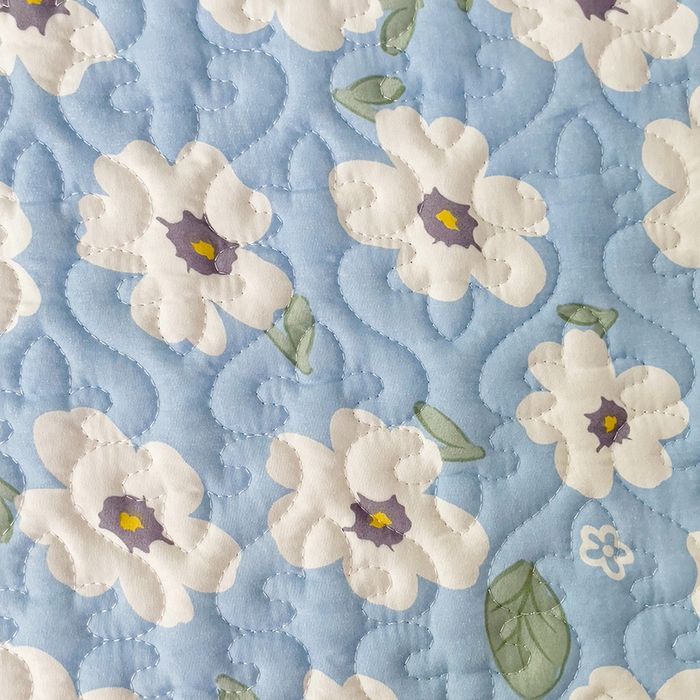 91家纺网 家纺一手货源 找家纺 纽缦家纺  水洗双层纱加厚加棉床垫 旧岛望海