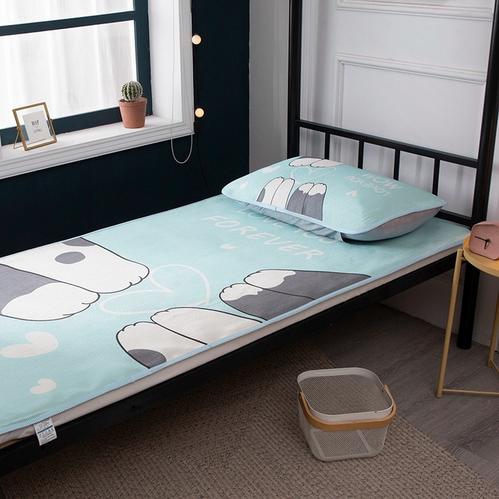 91家纺网 家纺一手货源 找家纺 宅部落 2024新款学生宿舍大版冰丝席 爱心喵爪