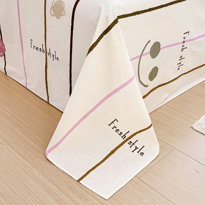 91家纺网 家纺一手货源 找家纺 锦罗绣 2024新款13372全棉印花单品床单 自由生活