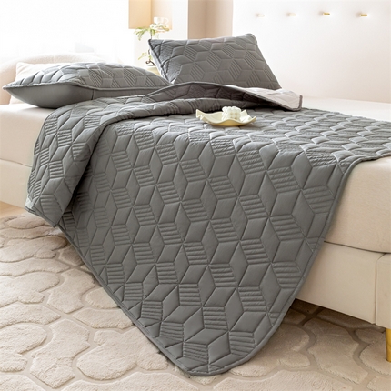 其奥 2025新款全棉床垫软垫床褥三件套 雅致灰（床垫款）