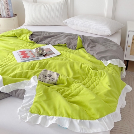 91家纺网 家纺一手货源 找家纺 春光里-2024新款ins小清新花边华尔兹夏被夏凉被夏被四件套