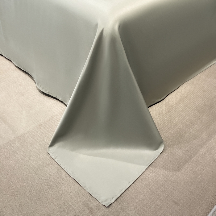 91家纺网 家纺一手货源 找家纺 梵克保罗 2024新款水洗真丝冰丝提花四件套 简爱-白