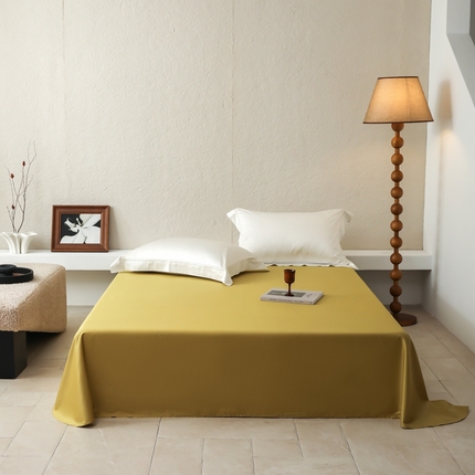 91家纺网 家纺一手货源 找家纺 （总）鹿班家居 2024新款100S长绒棉纯色单品床单（场景二）标准会员-5