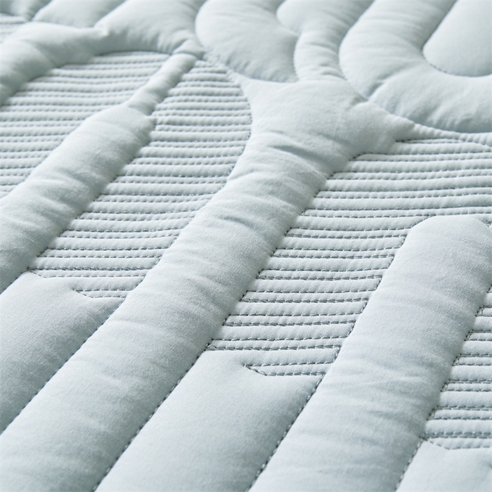 91家纺网 家纺一手货源 找家纺 3C 2024新款miumiu全棉水洗棉床笠 浅蓝色