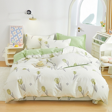 元元 2024新款小清新全棉四件套系列 娇兰-绿