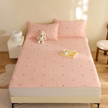 91家纺网 家纺一手货源 找家纺 （总）美达家纺2025新品纯色刺绣水洗棉夹棉床垫