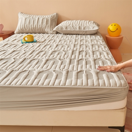 3C 2024新款miumiu全棉水洗棉床笠 星辰灰