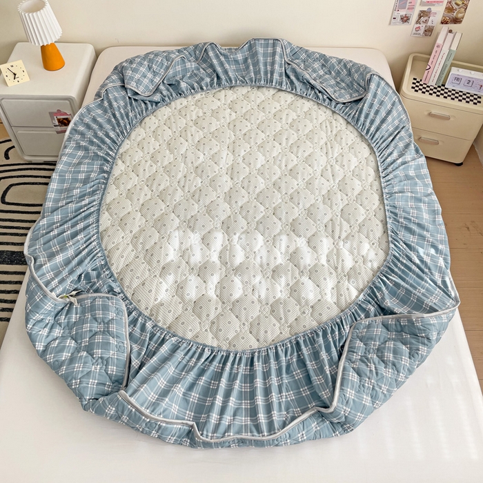 91家纺网 家纺一手货源 找家纺 纽缦家纺 2024云朵棉亲肤加厚加棉床笠 赴约