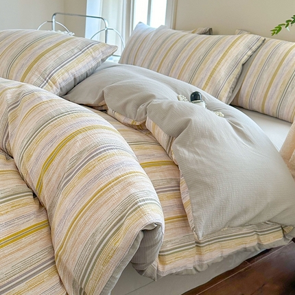 （总）安哆啦 2024新款A类提花有氧泡泡棉泡芙棉四件套