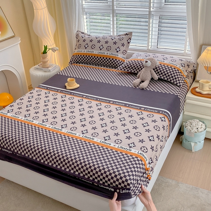 91家纺网 家纺一手货源 找家纺 金丝兔 2025新款植物羊绒磨毛单床笠 皇家绅士