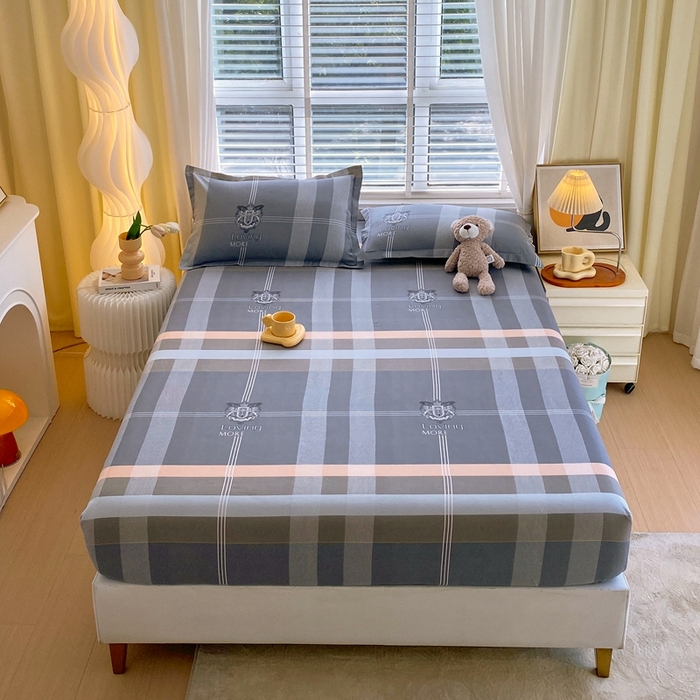 91家纺网 家纺一手货源 找家纺 金丝兔 2025新款植物羊绒磨毛单床笠 巴比伦