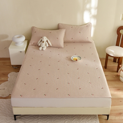 91家纺网 家纺一手货源 找家纺 （总）美达家纺2025新品纯色刺绣水洗棉夹棉床垫