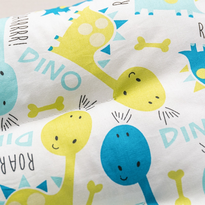 91家纺网 家纺一手货源 找家纺 可思家纺 2024新款儿童全棉豆豆枕枕头枕芯 萌萌恐龙40*60cm一只