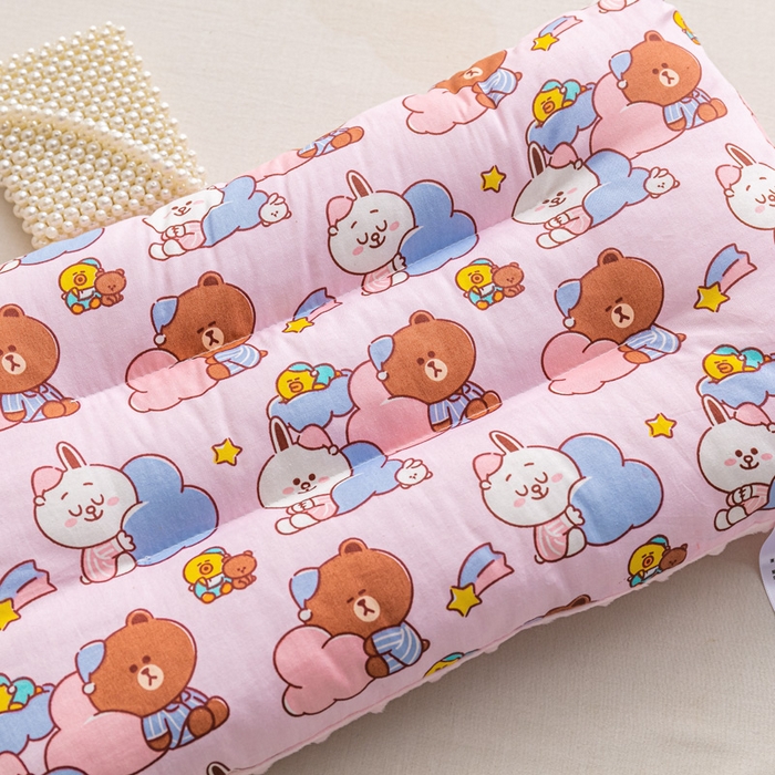 91家纺网 家纺一手货源 找家纺 可思家纺 2024新款儿童全棉豆豆枕枕头枕芯 安睡小熊40*60cm一只