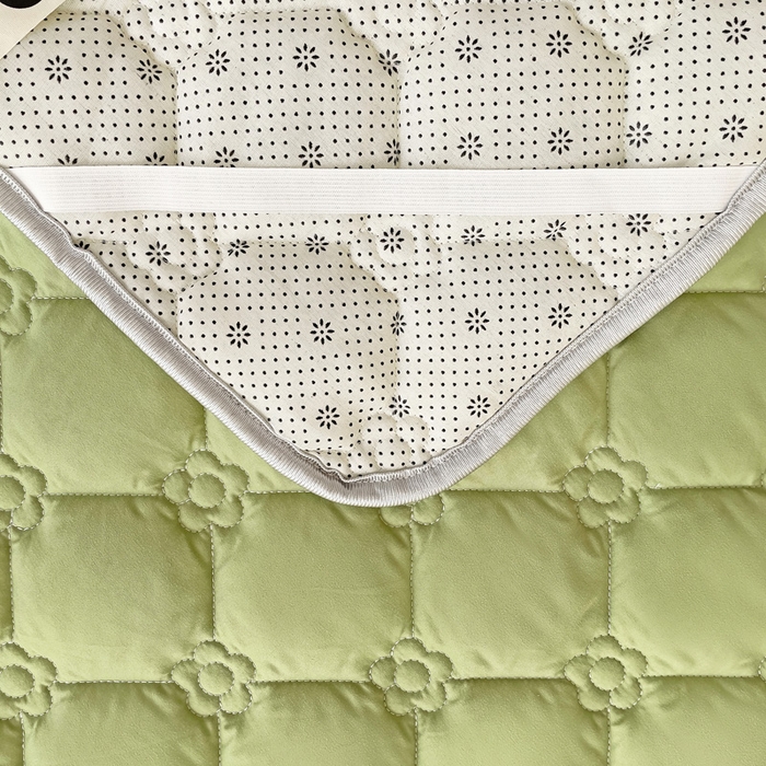 91家纺网 家纺一手货源 找家纺 纽缦家纺 2024云朵棉加厚加棉床垫 纯色果绿