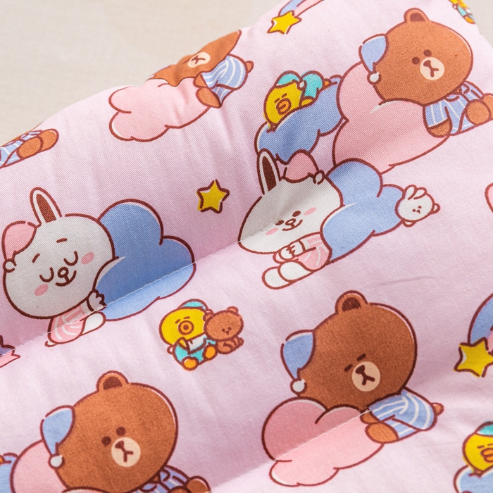 91家纺网 家纺一手货源 找家纺 可思家纺 2024新款儿童全棉豆豆枕枕头枕芯 安睡小熊40*60cm一只