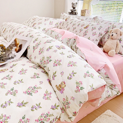 91家纺网 家纺一手货源 找家纺 锦罗绣 2024新款13372印花全棉四件套 梦境