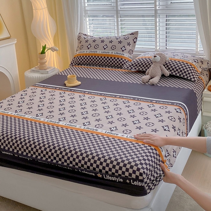 91家纺网 家纺一手货源 找家纺 金丝兔 2025新款植物羊绒磨毛单床笠 皇家绅士