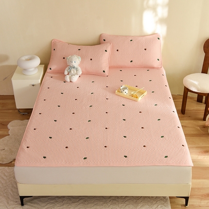 91家纺网 家纺一手货源 找家纺 （总）美达家纺2025新品纯色刺绣水洗棉夹棉床垫