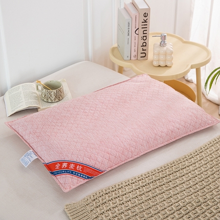 91家纺网 家纺一手货源 找家纺 学生派 2024新款学生宿舍荞麦壳枕芯枕头45cm*67cm  淡粉色