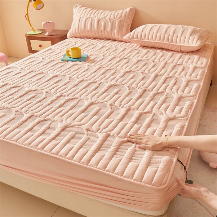 91家纺网 家纺一手货源 找家纺 3C 2024新款miumiu全棉水洗棉床笠 香妃玉