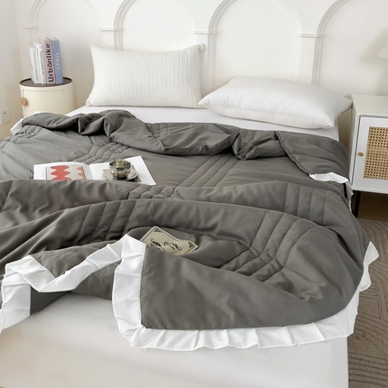 91家纺网 家纺一手货源 找家纺 春光里-2024新款ins小清新花边华尔兹夏被夏凉被夏被四件套