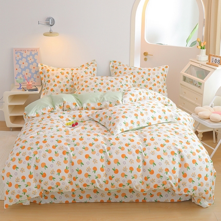 91家纺网 家纺一手货源 找家纺 （总）元元 2024新款小清新全棉四件套系列