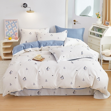 91家纺网 家纺一手货源 找家纺 （总）元元 2024新款小清新全棉四件套系列