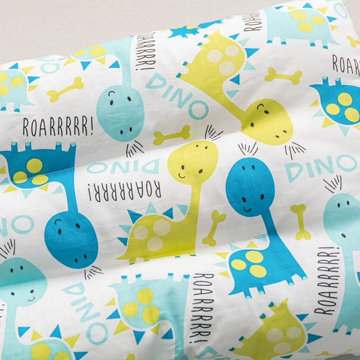 91家纺网 家纺一手货源 找家纺 可思家纺 2024新款儿童全棉豆豆枕枕头枕芯 萌萌恐龙40*60cm一只