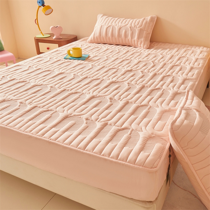 91家纺网 家纺一手货源 找家纺 3C 2024新款miumiu全棉水洗棉床笠 香妃玉