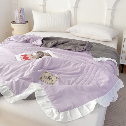 91家纺网 家纺一手货源 找家纺 春光里-2024新款ins小清新花边华尔兹夏被夏凉被夏被四件套