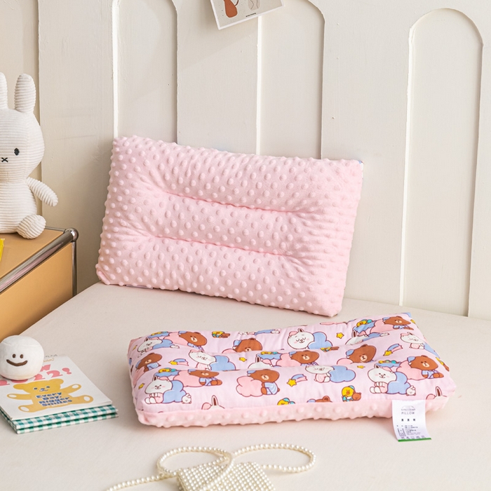 91家纺网 家纺一手货源 找家纺 可思家纺 2024新款儿童全棉豆豆枕枕头枕芯 安睡小熊30*50cm一只