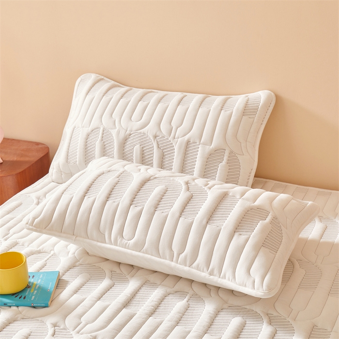 91家纺网 家纺一手货源 找家纺 3C 2024新款miumiu全棉水洗棉床笠 云朵白