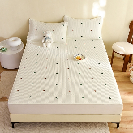 91家纺网 家纺一手货源 找家纺 （总）美达家纺2025新品纯色刺绣水洗棉夹棉床垫