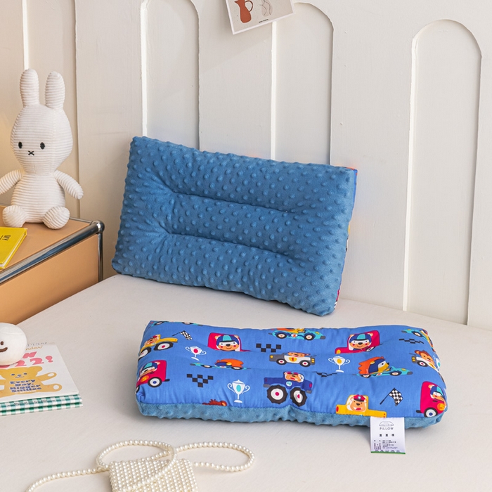 91家纺网 家纺一手货源 找家纺 可思家纺 2024新款儿童全棉豆豆枕枕头枕芯 竞技小车30*50cm一只