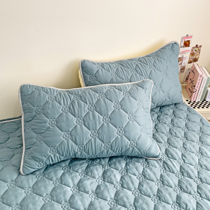 91家纺网 家纺一手货源 找家纺 纽缦家纺 2024云朵棉亲肤加厚加棉床笠 纯色藏青