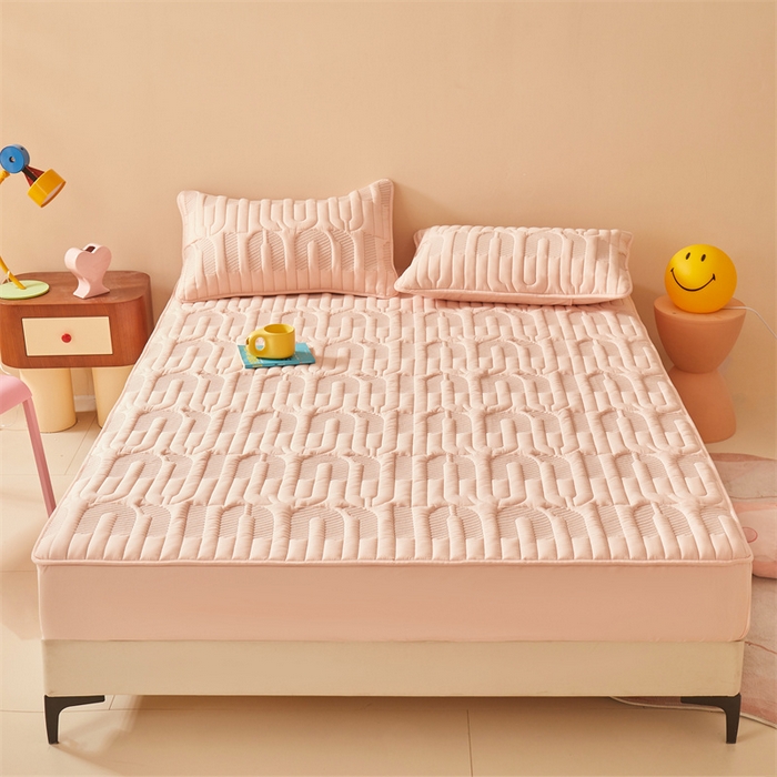 91家纺网 家纺一手货源 找家纺 3C 2024新款miumiu全棉水洗棉床笠 香妃玉