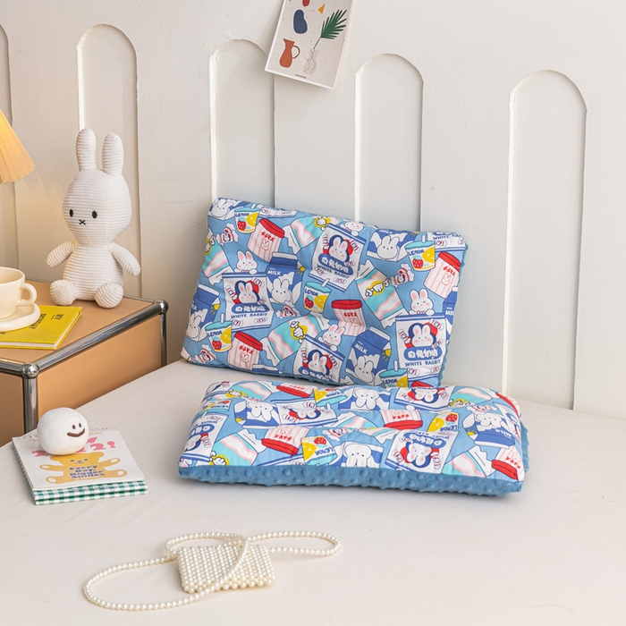 91家纺网 家纺一手货源 找家纺 可思家纺 2024新款儿童全棉豆豆枕枕头枕芯 白兔奶糖40*60cm一只