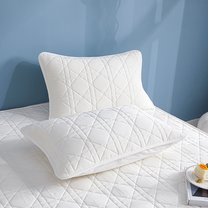 91家纺网 家纺一手货源 找家纺 3C 2024新款全棉水洗棉棉花床笠 素雅白