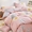91家纺网 家纺一手货源 找家纺 元元 2024新款小清新全棉四件套系列 -被套夹棉四件套 惟妙惟肖-粉