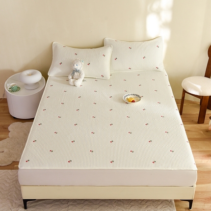 91家纺网 家纺一手货源 找家纺 （总）美达家纺2025新品纯色刺绣水洗棉夹棉床垫