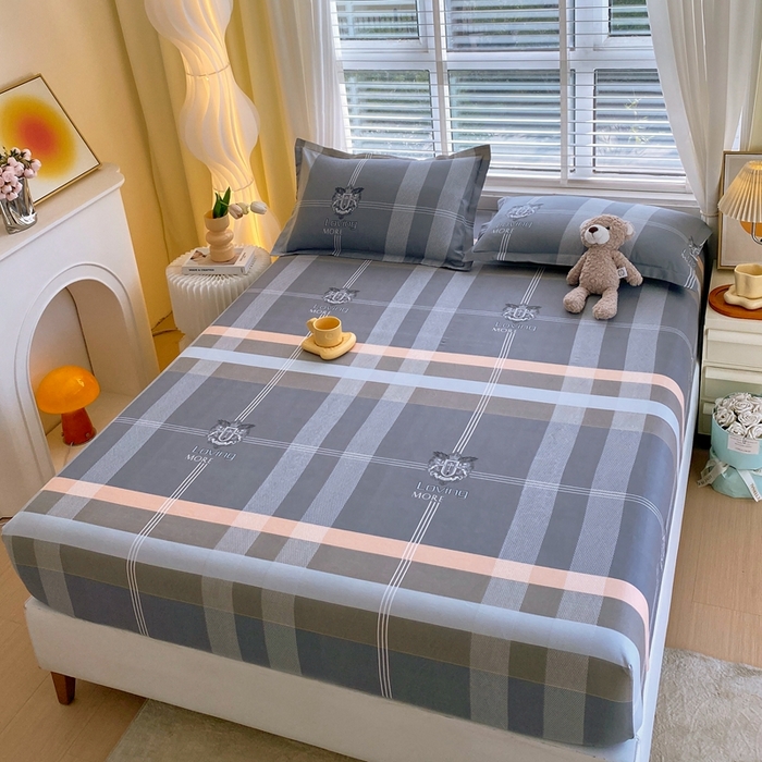 91家纺网 家纺一手货源 找家纺 金丝兔 2025新款植物羊绒磨毛单床笠 巴比伦