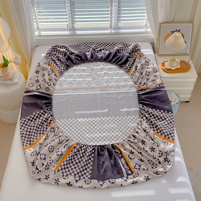 91家纺网 家纺一手货源 找家纺 金丝兔 2025新款植物羊绒磨毛单床笠 皇家绅士