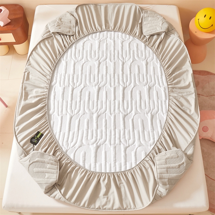 91家纺网 家纺一手货源 找家纺 3C 2024新款miumiu全棉水洗棉床笠 星辰灰