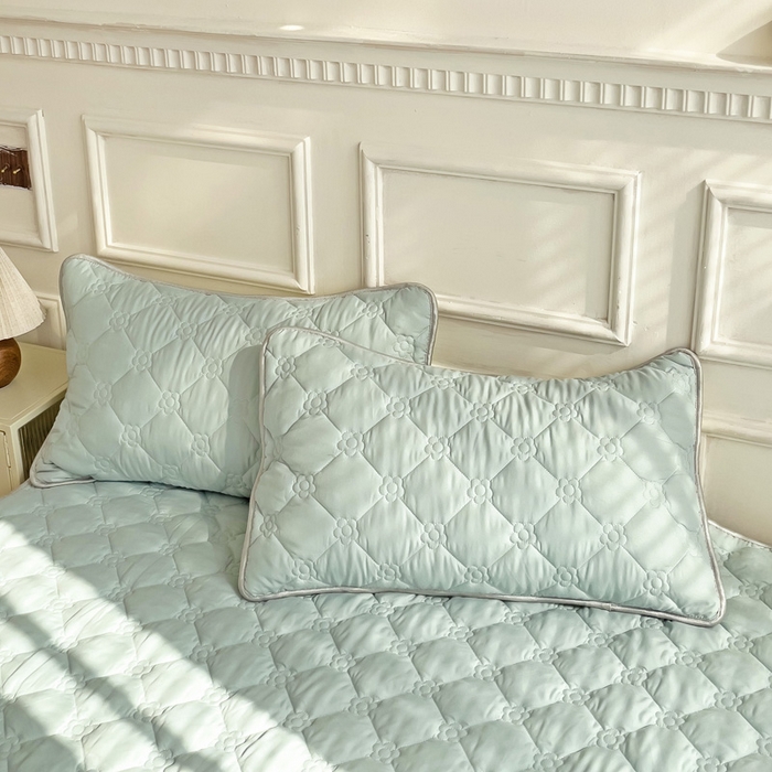 91家纺网 家纺一手货源 找家纺 纽缦家纺 2024云朵棉加厚加棉床垫 纯色天蓝