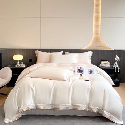 91家纺网 家纺一手货源 找家纺 （总）卓缦家纺2024莱赛尔天丝刺绣四件套